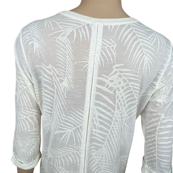 Tavik Swimwear White Sheer Palm Leaf Maxi Cover-Up Dress Size S M (045) - Picture 11 of 16